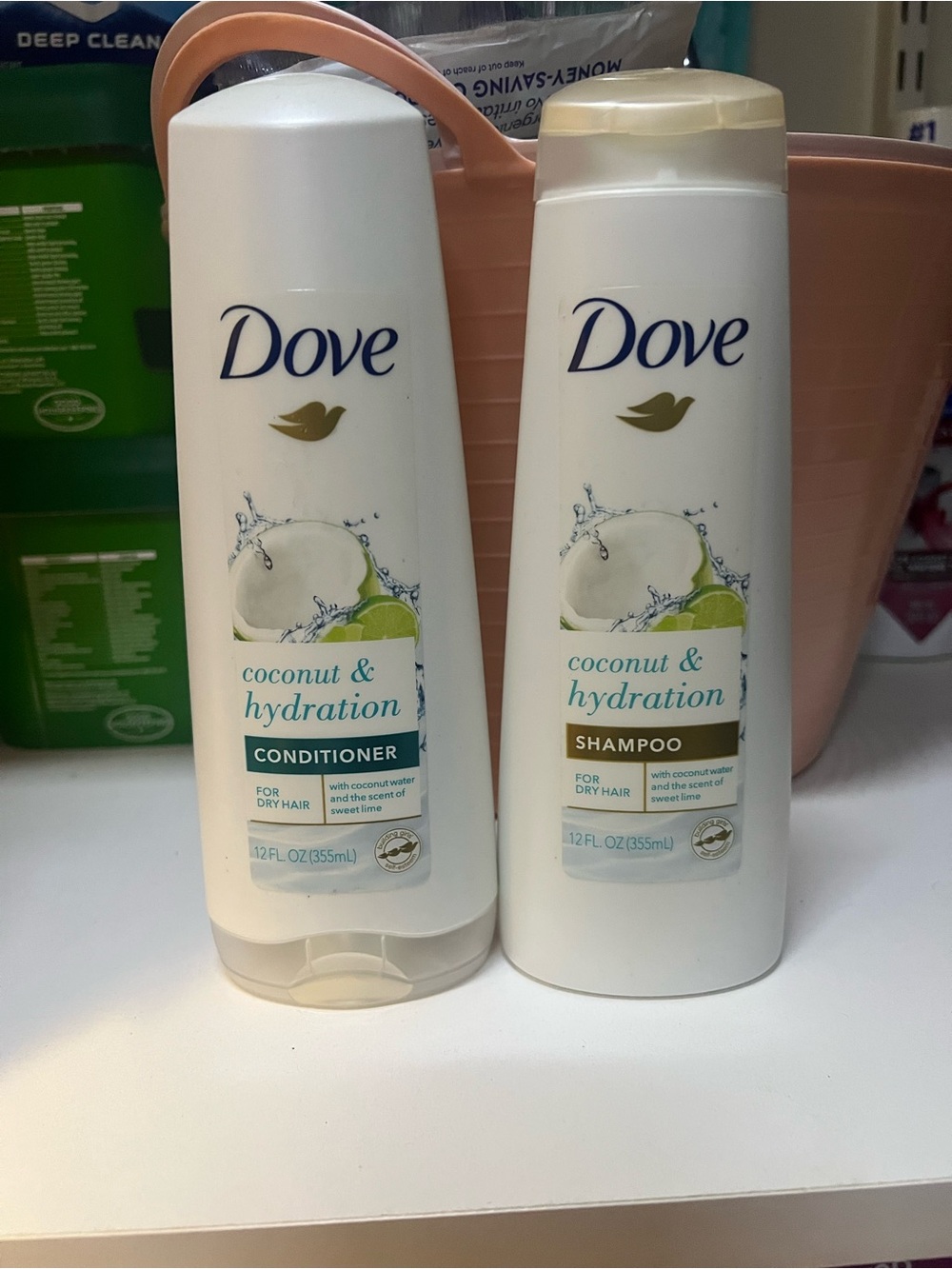 Dove coconut & hydration shampoo and conditioner 12fl oz